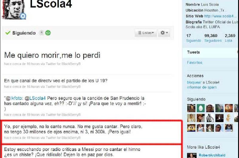 Scola Otro Referente Que No Canta El Himno Y Que Defendi A Lionel