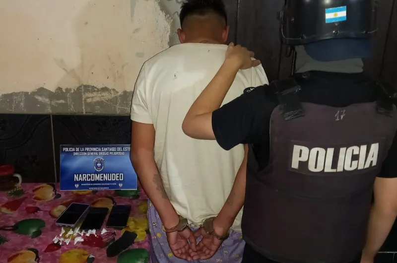 Cayó preso tras hallarle varias dosis de cocaína en su domicilio El