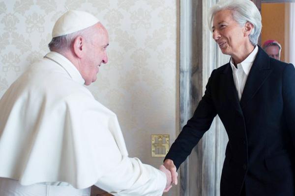 El papa Francisco recibioacute a Christine Lagarde