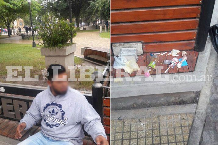 Detienen a un joven que molestaba a transeuacutentes en plaza Libertad