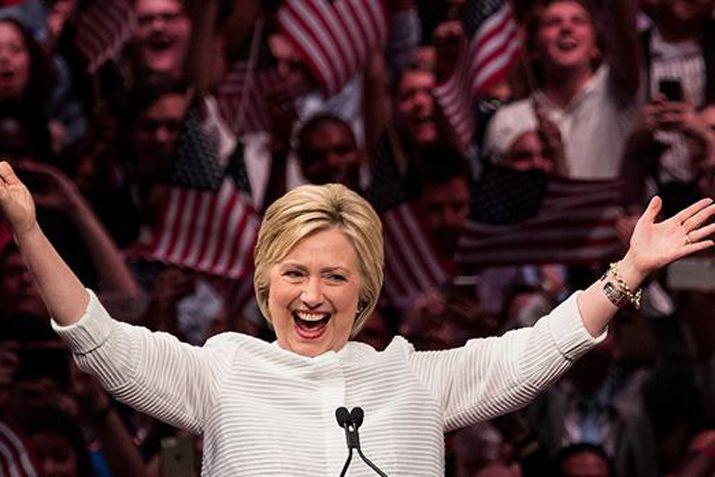 Hillary Clinton celebroacute su nominacioacuten a la presidencia