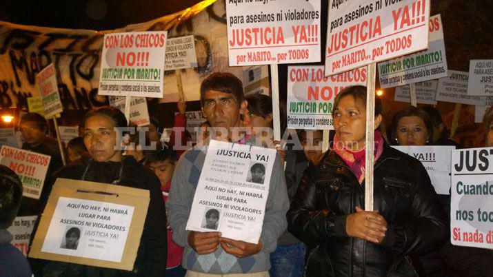 Familiares y vecinos de Marito realizaron cuatro marchas en medio de una ciudad consternada 