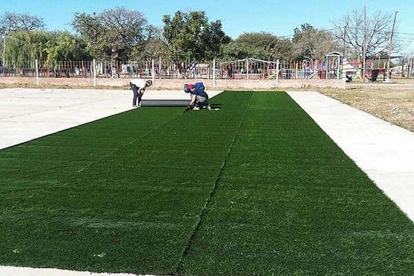 El Polideportivo de Pampa de los Guanacos habilitaraacute cancha de ceacutesped sinteacutetico