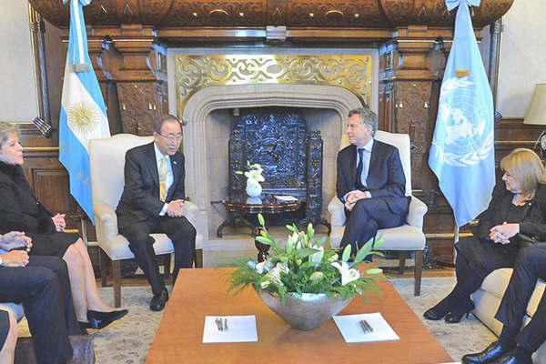 Macri recibioacute al secretario de la ONU que destacoacute liderazgo del mandatario argentino