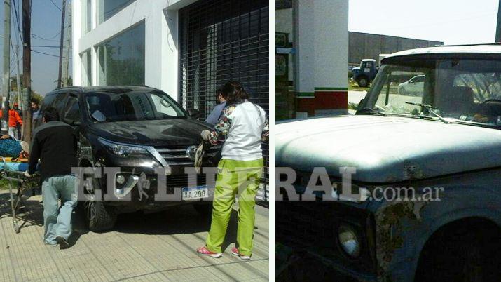 Tras una mala maniobra camioneta terminoacute arriba de una vereda