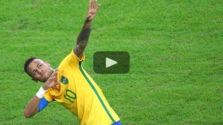 Neymar autor de un golazo contra Alemania