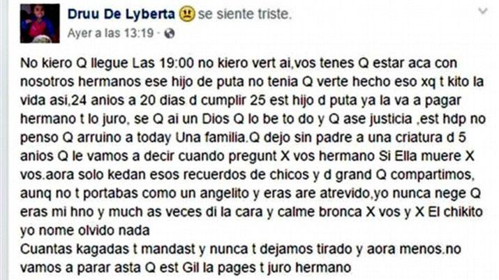 La Justicia procesoacute por amenazas al hermano del delincuente abatido