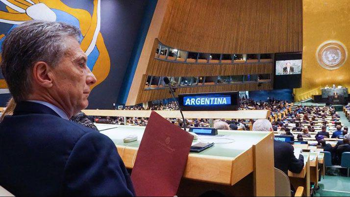 Macri espera su turno para hablar ante la Asamblea de la ONU