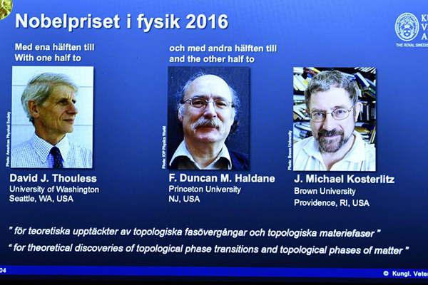 Otorgan el Nobel de Fiacutesica a tres britaacutenicos por revelar secretos de la materia exoacutetica