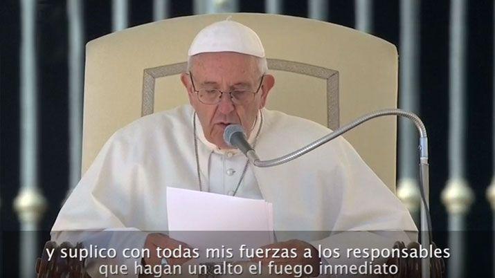 El Papa Francisco pidioacute un inmediato cese del fuego en Siria