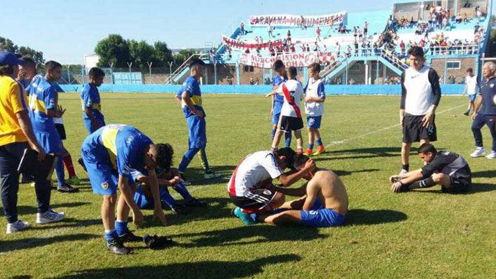 Gran gesto de un jugador de River de 13 antildeos al ganarle a Boca