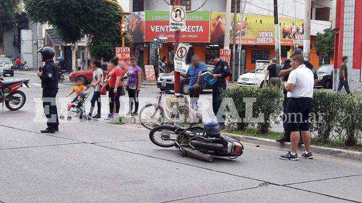 Un herido tras violento choque en esquina ceacutentrica