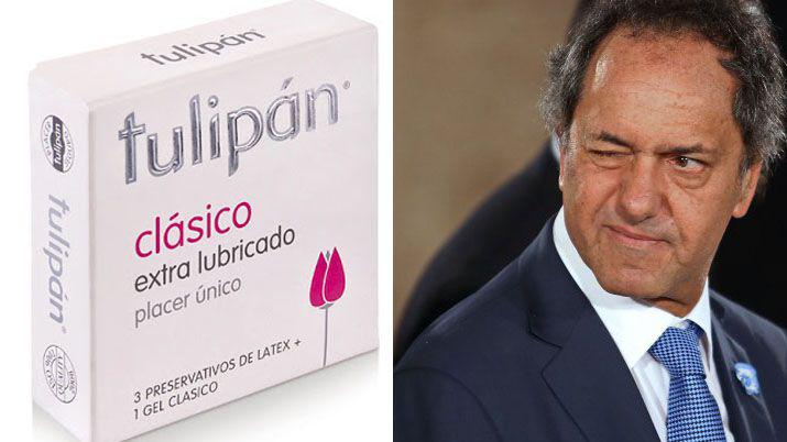 Imperdible respuesta de preservativos Tulipaacuten a Daniel Scioli