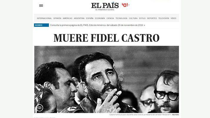 Tapas de los diarios del mundo por la muerte de Fidel Castro