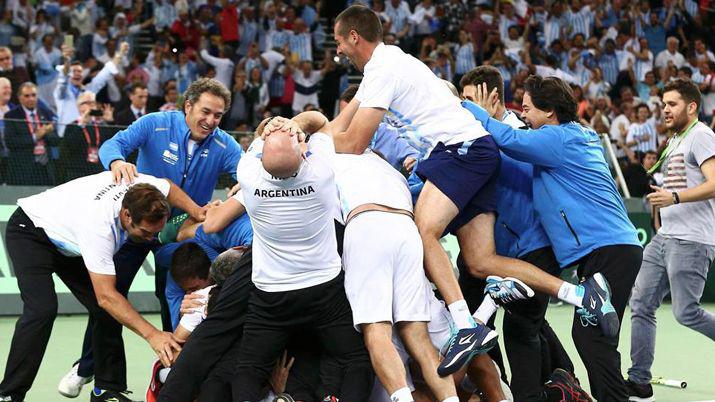 VIDEO  El festejo alocado de Del Potro y Delbonis