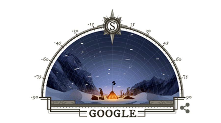 Google y su Doodle a 105 antildeos de la primera excursioacuten al Polo Sur