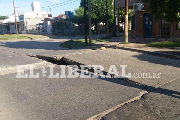 Los vecinos de la zona afectada aconsejaron transitar con cuidado