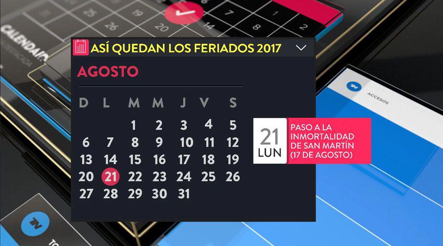 Asiacute quedan los feriados nacionales de 2017