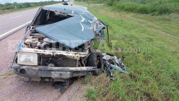 Ruta 34- Violento accidente deja dos hombres con diversas heridas