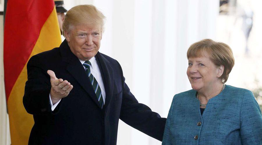 Trump recibe a Merkel en la Casa Blanca