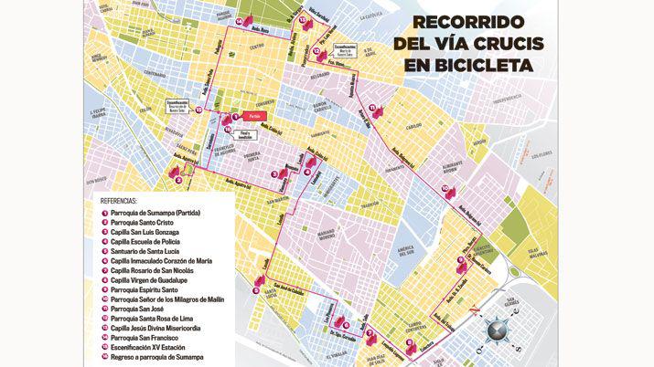 Este Viernes Santo el Viacutea Crucis en Bicicleta recorreraacute los templos de la Madre de Ciudades