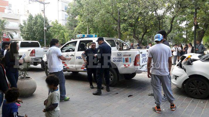 Fuerte choque en cadena en pleno centro