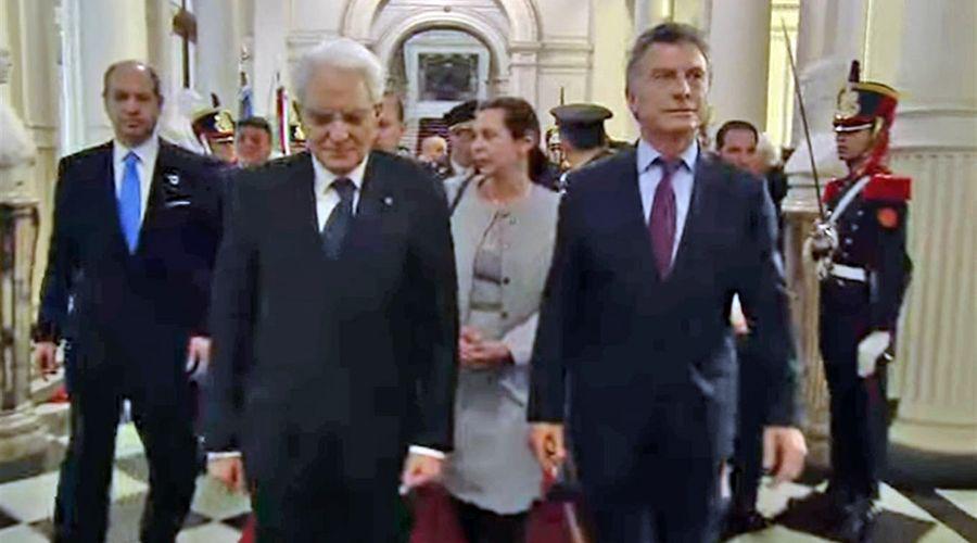 Macri se reunioacute con el presidente de Italia en Casa Rosada