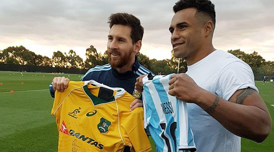 Lionel Messi un imaacuten para los Wallabies