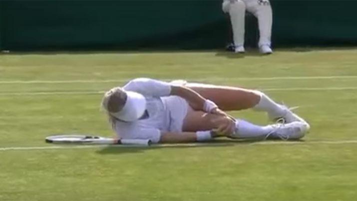 VIDEO  La horrenda lesioacuten de una tenista en Wimbledon