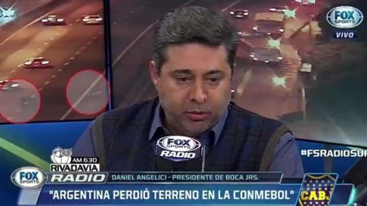 Insoacutelito- televisaron un robo durante una entrevista a Angelici