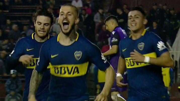 Boca le ganoacute a Lanuacutes con un gol agoacutenico de Benedetto