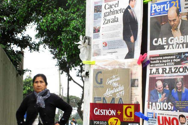 Peruacute se quedoacute sin primer ministro y sin gabinete