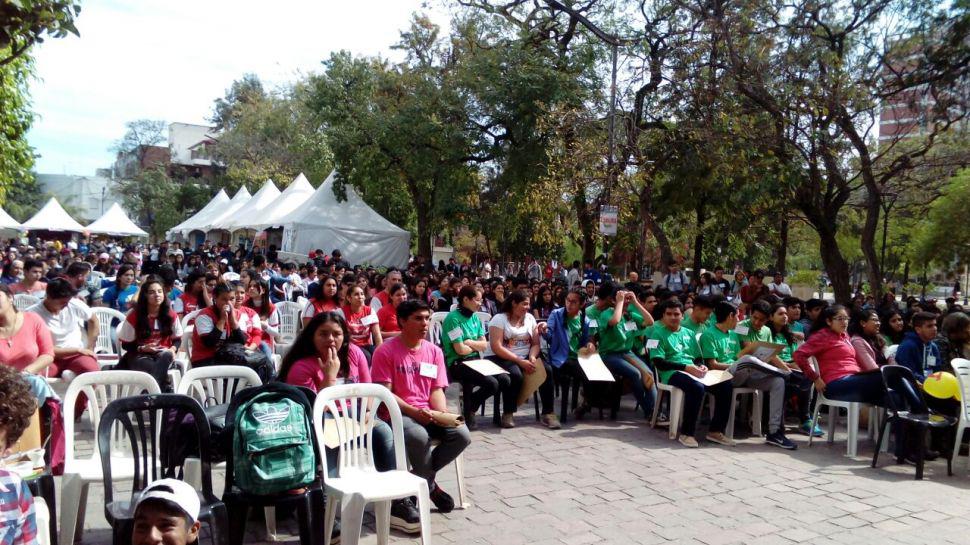 Se realiza la Expo Biblia Misioacuten Juvenil 2017-2018 en la plaza Libertad