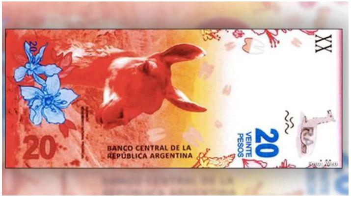 Mantildeana lanzan un nuevo billete de 20 con la figura de un guanaco