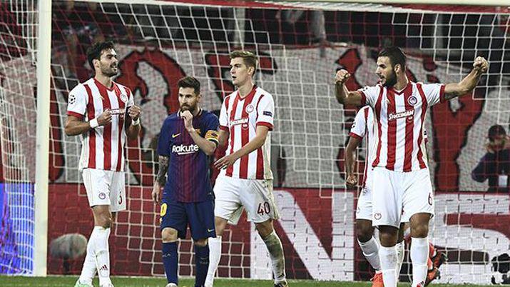 Barcelona empatoacute sin goles ante el Olympiakos