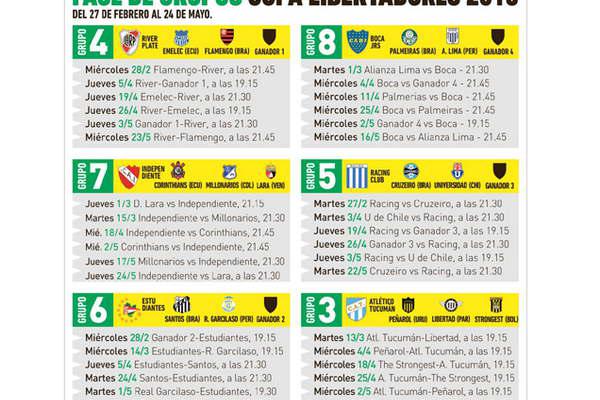 Con diacuteas y horarios confirmados 