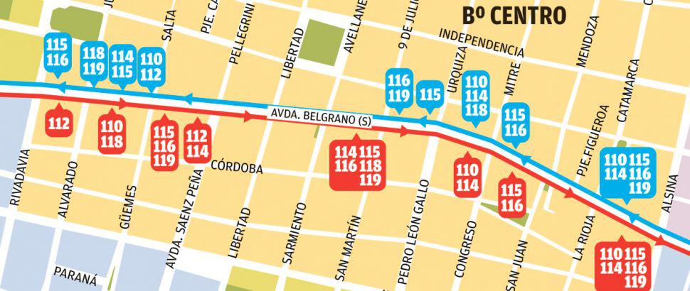 Desde hoy el transporte urbano vuelve a circular por Avda Belgrano