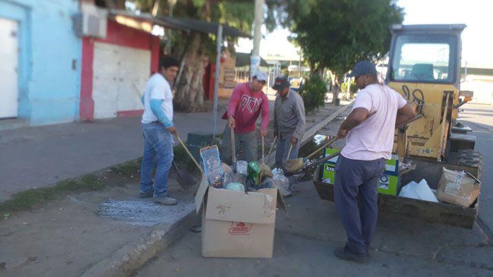 La Direccioacuten de Higiene trabajoacute en la limpieza del microcentro luego de la Navidad