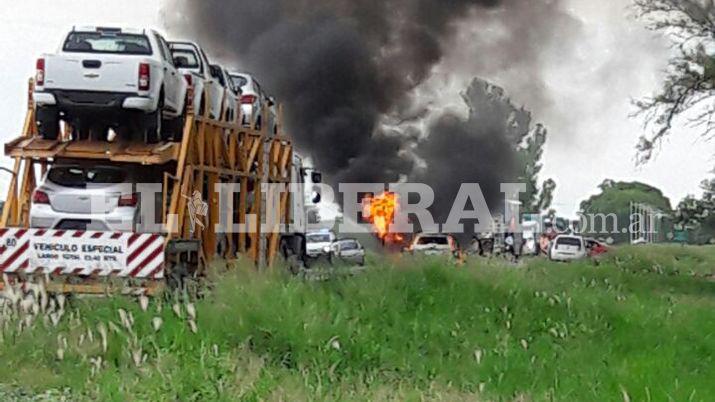 El siniestro provocó un congestionamiento en el trnsito de la ruta nacional 34