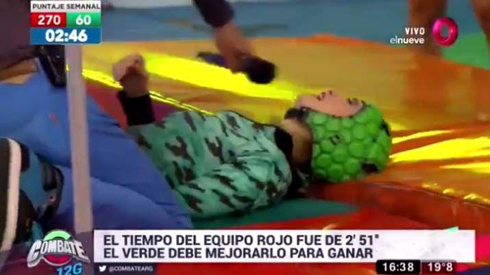 Tremendo accidente en Combate- una participante cayoacute desde cinco metros