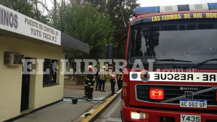 Yutu Yaco- incendio en el Puesto de Control generoacute paacutenico