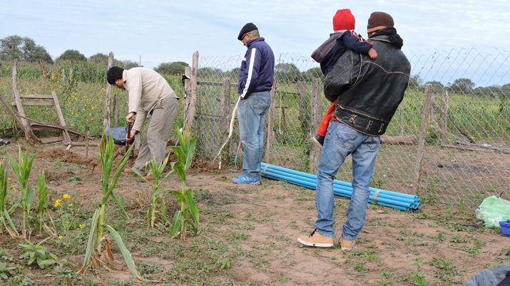 Capacitaron a productores en riego por goteo en una huerta demostrativa