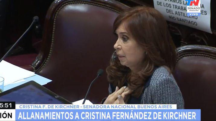 CFK- Voy a ser la primera senadora allanada