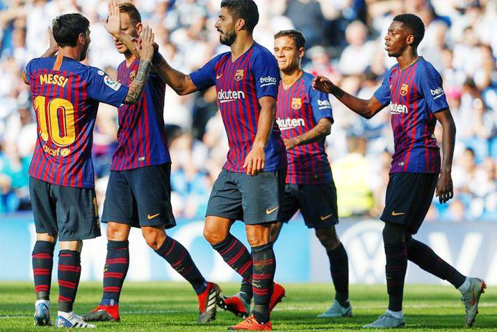 El Barcelona ganoacute 2 a 1 en su visita a la Real Sociedad