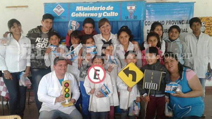 La charla de Educación Vial tuvo lugar en la Escuela N 708 de Puerta Grande