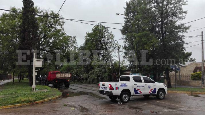 En La Banda el tornado derribó varios rboles y antenas