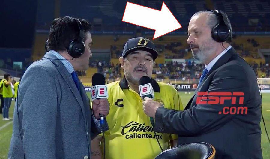 Los 11 segundos de trance de Maradona que dejaron atoacutenito al periodista