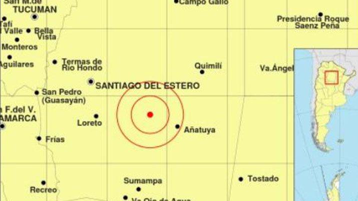 Un temblor se sintió cerca de Añatuya