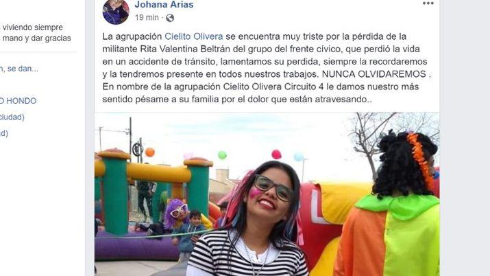 Familiares y amigos despiden a Rita en las redes sociales