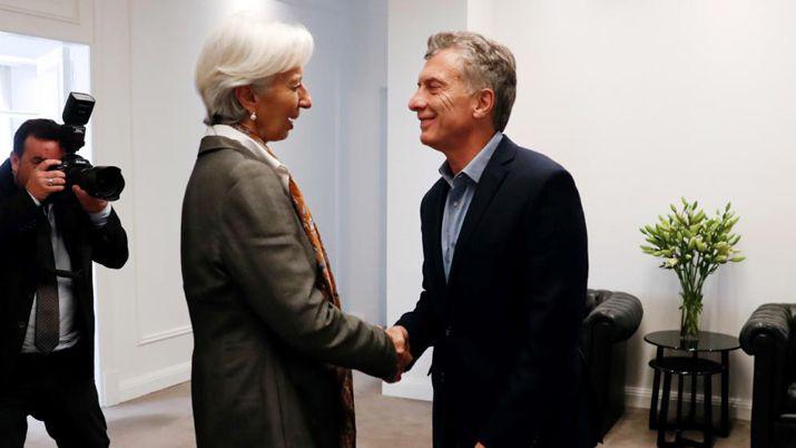 Christine Lagarde directora del FMI y Mauricio Macri